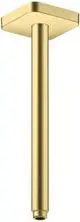 AXOR-HG-AXOR-ShowerSolutions-Deckenanschluss-300-mm-softsquare-Brushed-Brass-26966950 gallery number 1